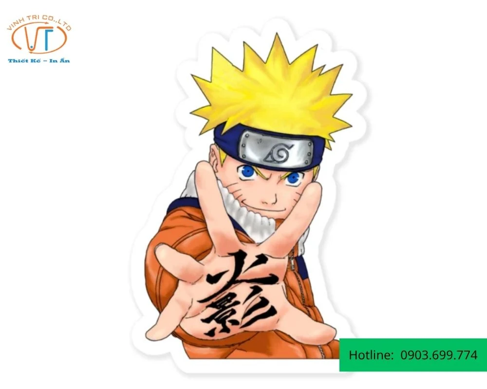 Sticker Naruto thể hiện sự quyết tâm