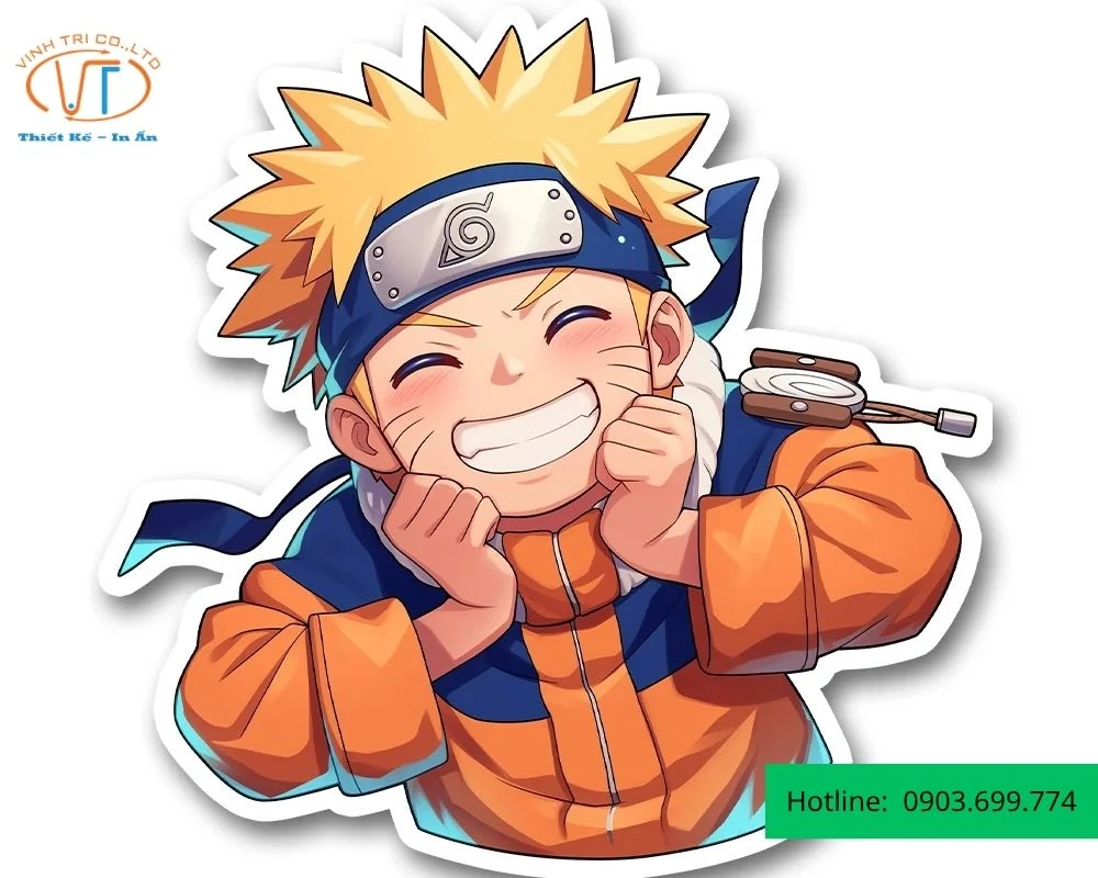 Sticker Naruto vui mừng