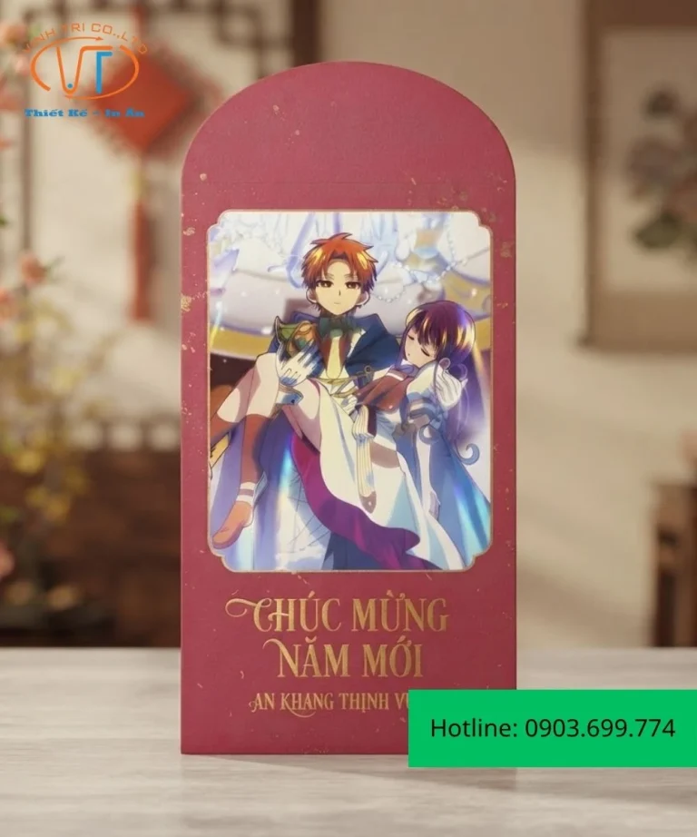 Bao lì xì anime chàng trai bế kiểu công chúa