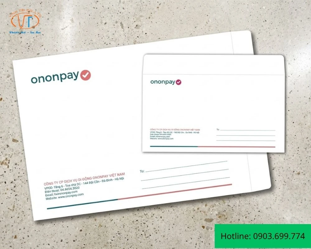 Bao thư nắp vuông Ononpay