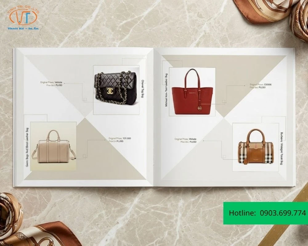 Catalogue túi xách ấn sang trọng