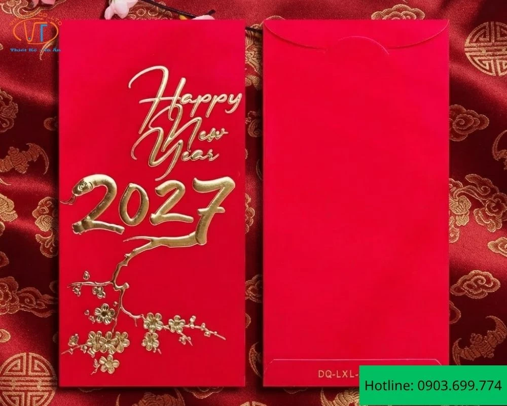 Mẫu bao lì xì dập nổi 2027