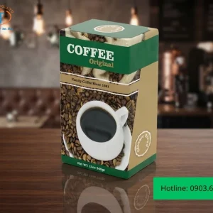 Hộp đựng cafe dạng đứng thiết kế đẹp mắt