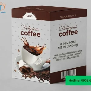 Mẫu hộp giấy đựng cafe