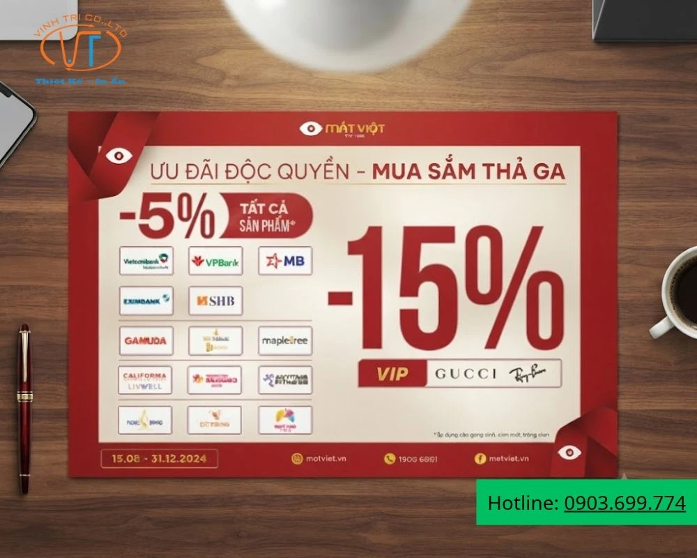 Mẫu voucher mắt kính giảm giá