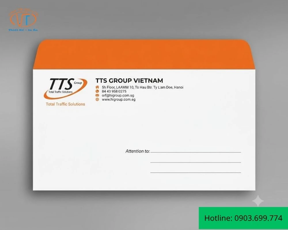 Phong bì nắp vuông TTS GROUP VIETNAM