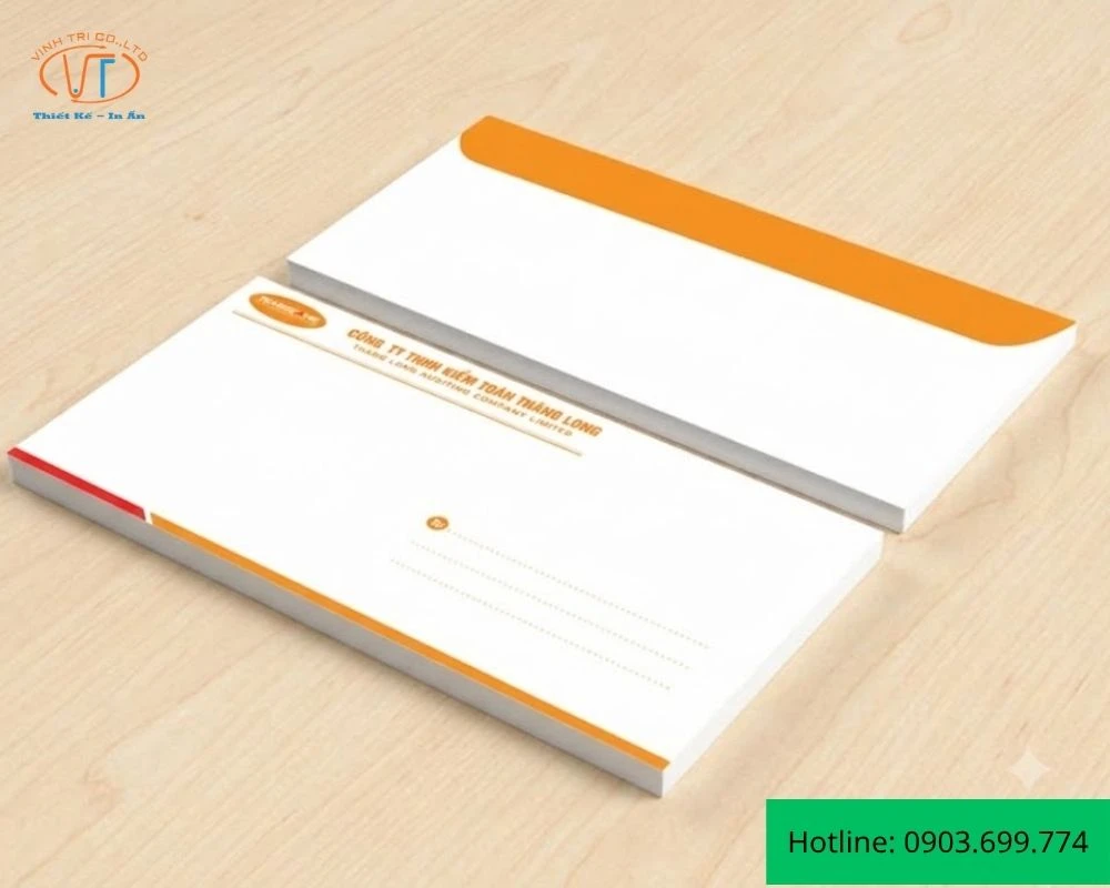 Phong bì nắp vuông của công ty Thăng Long