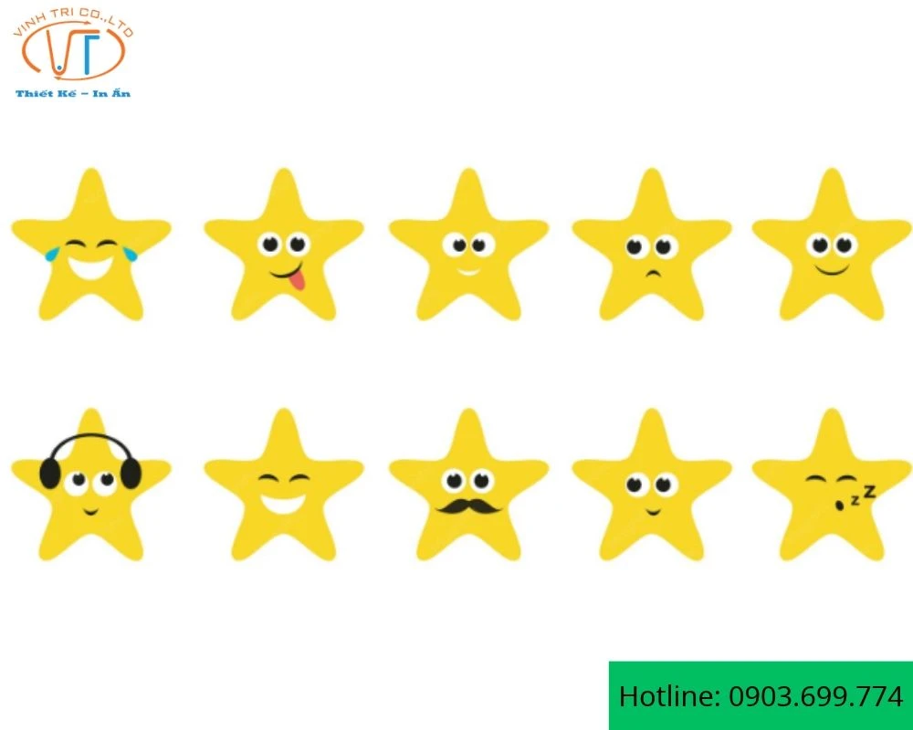 Sticker ngôi sao độc đáo