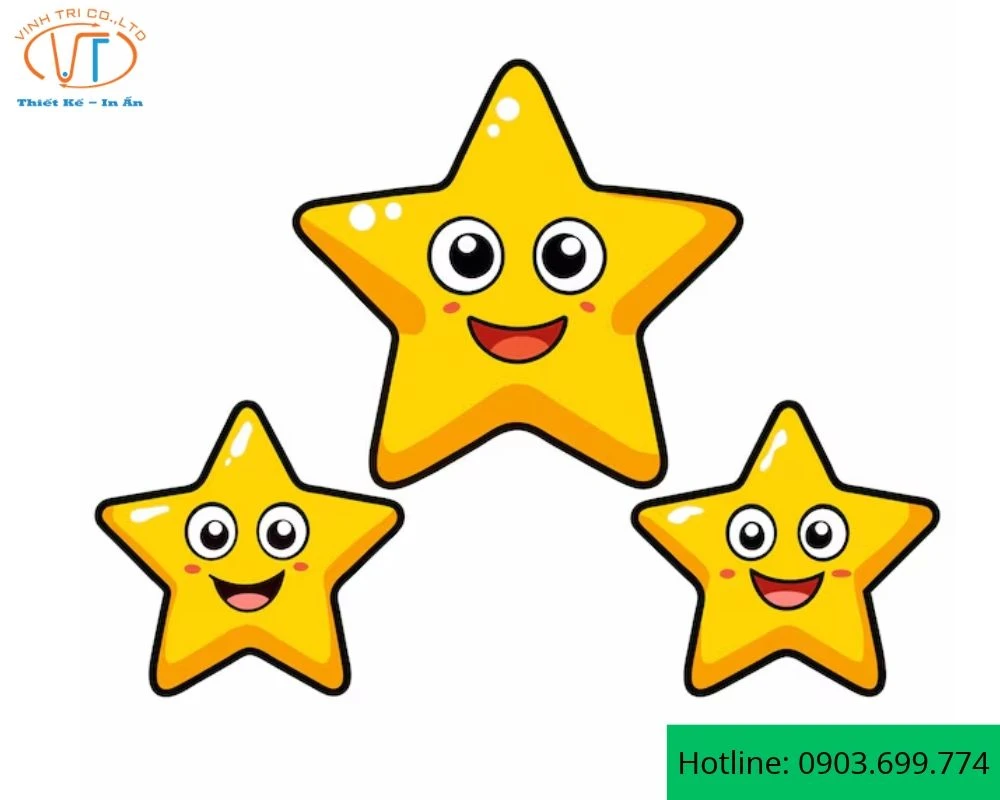 Sticker ngôi sao mặt cười