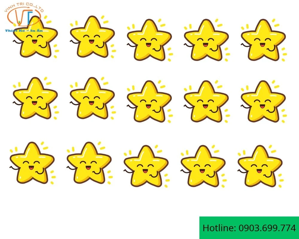 Sticker ngôi sao tỏa sáng lấp lánh