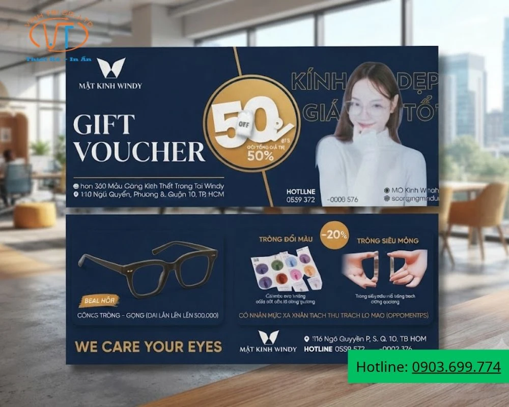 Voucher mắt kính giảm giá 50%
