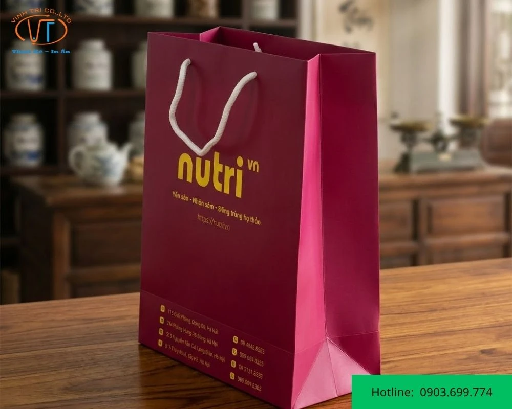 Túi giấy đựng nhân sâm Nutri