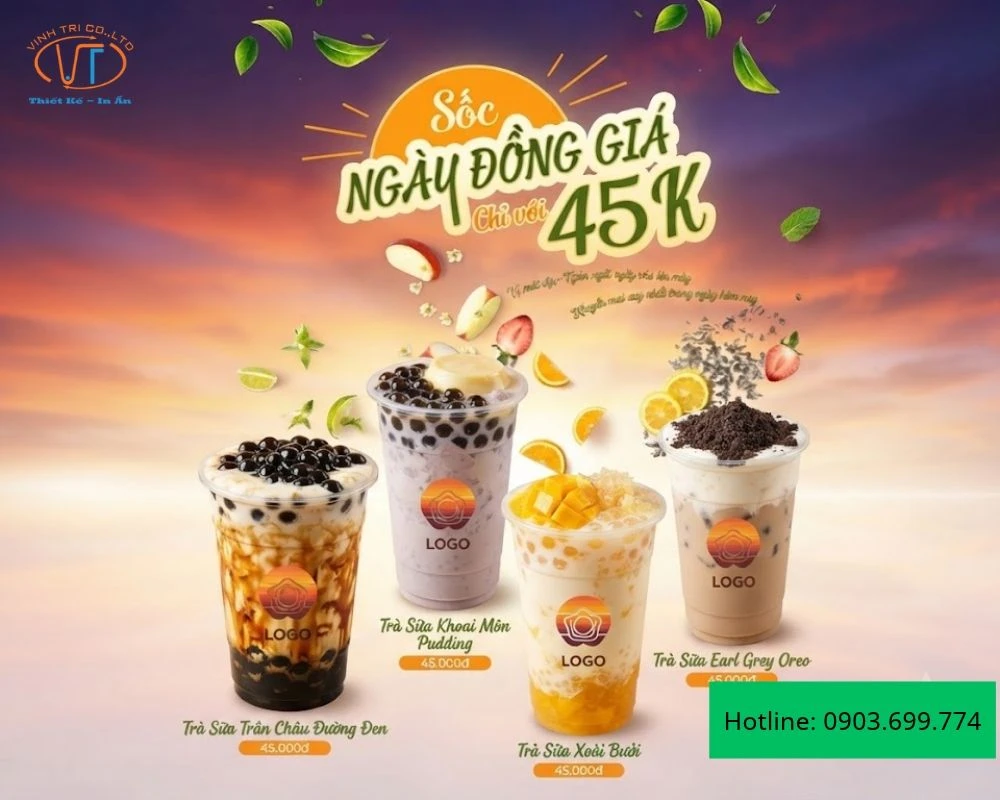 Tờ rơi trà sữa