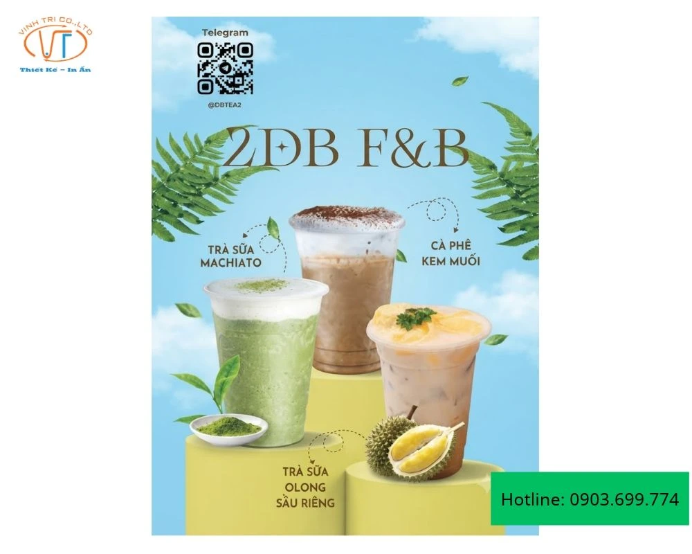Tờ rơi trà sữa 2DB